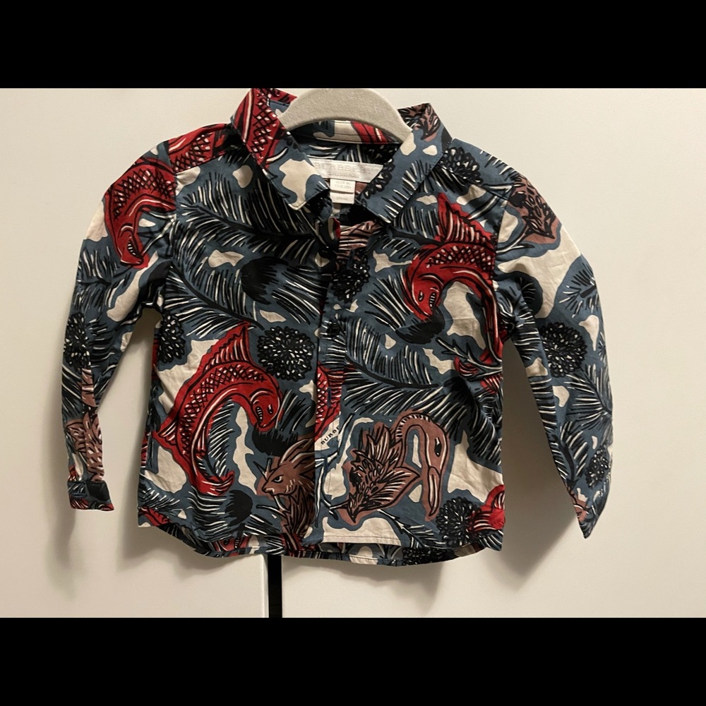 Baby boys 6M Burberry button up, never worn